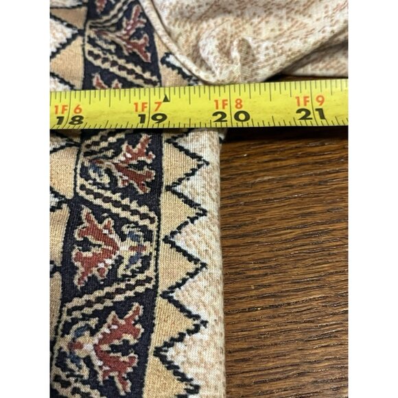 Womens Southwestern Aztec Print Shirt Size XXL Top Tan Stretch Comfort L/S - Picture 9 of 9